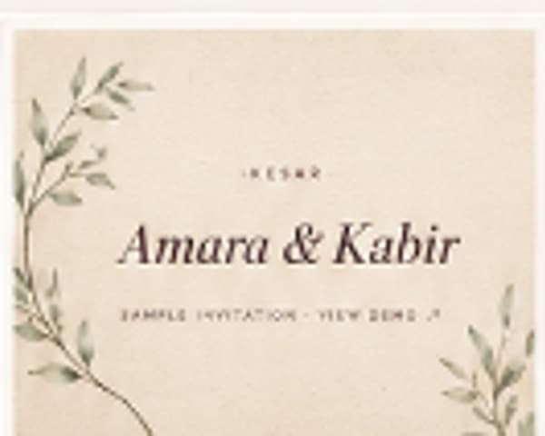 Kesar invitation sample